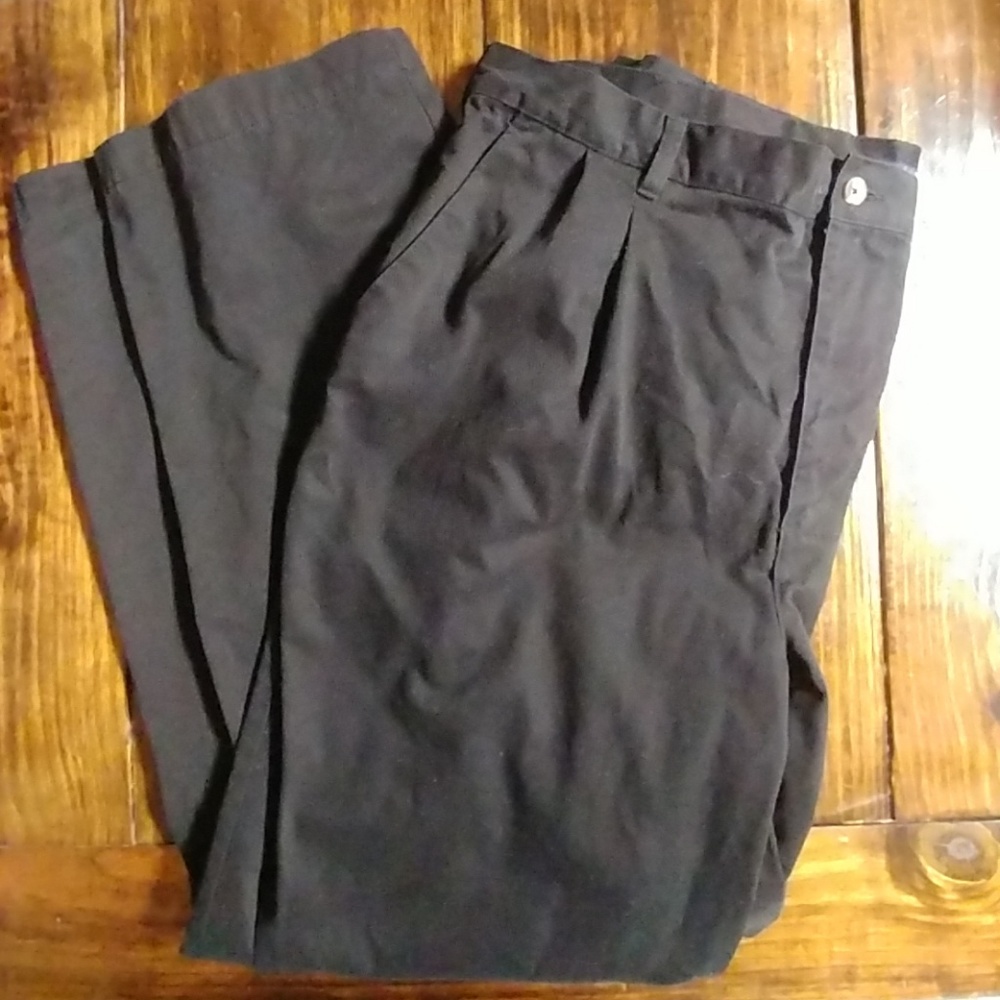 Basic Editions Mens Black Pants 40X32